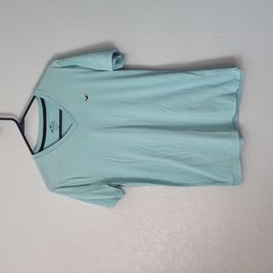 Hollister aqua v-neck short sleeve size medium t-shirt